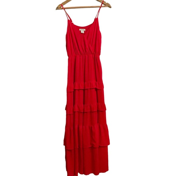 Flying Tomato Dresses & Skirts - Flying Tomato Red Ruffle Maxi Dress